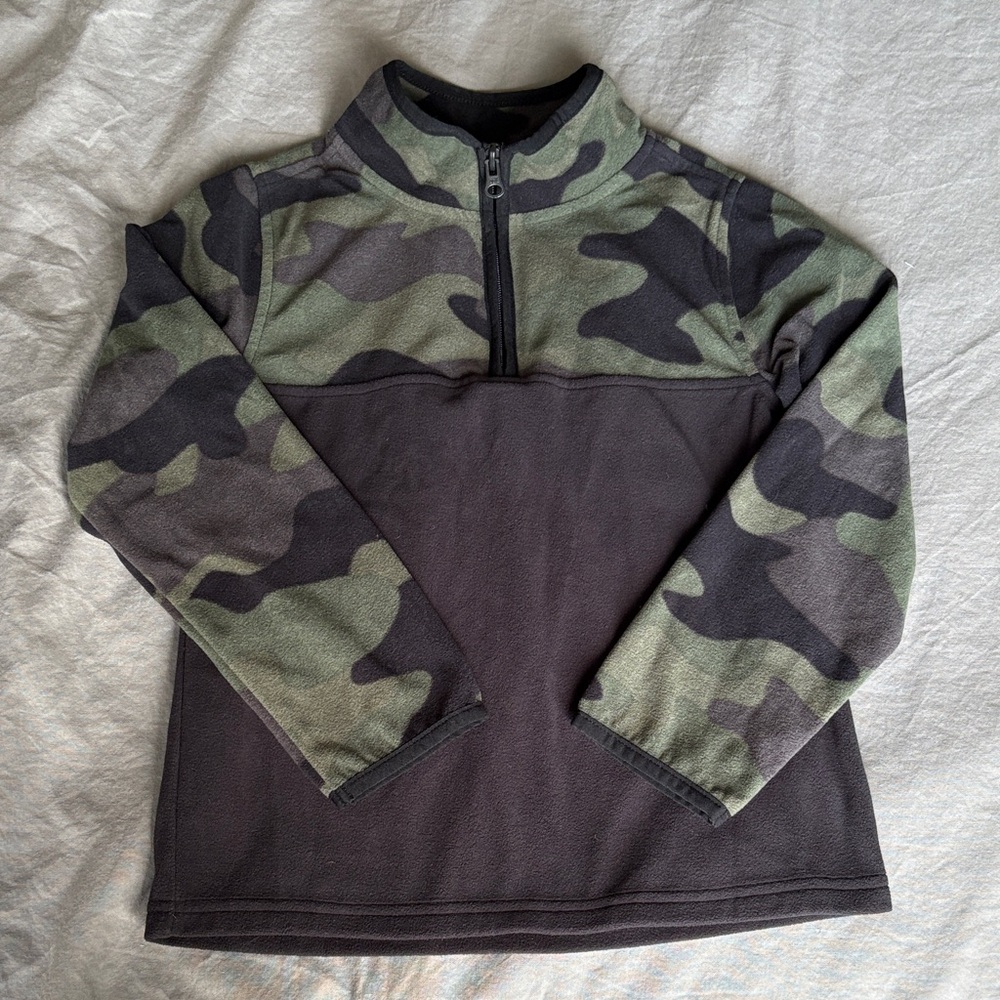 Oshkosh Bgosh Camouflage Fleece Quarter-Zip Pullover